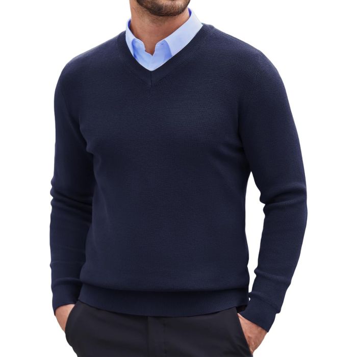 Heren Pullover met Hoge Kraag